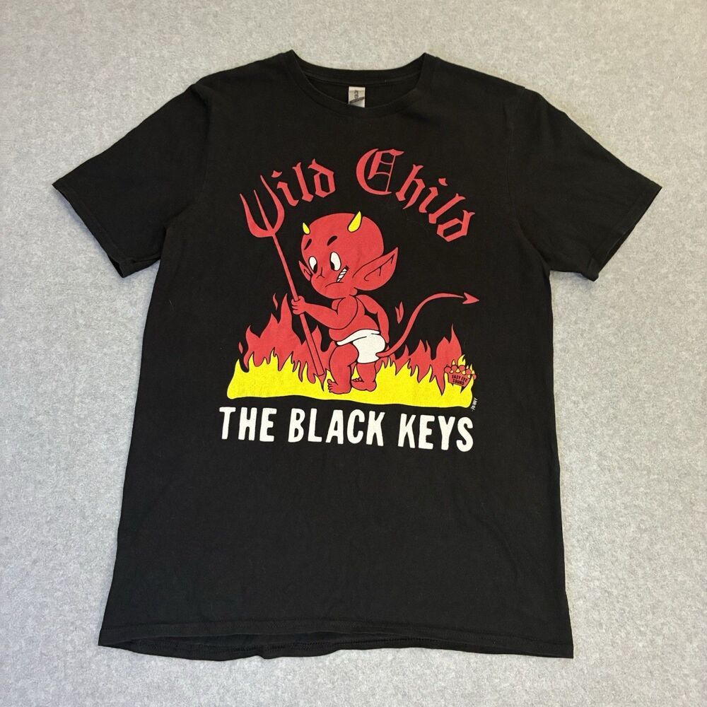 The Black Keys Dropout Boogie Tour 2022 Wild Child Band T Shirt Black Medium